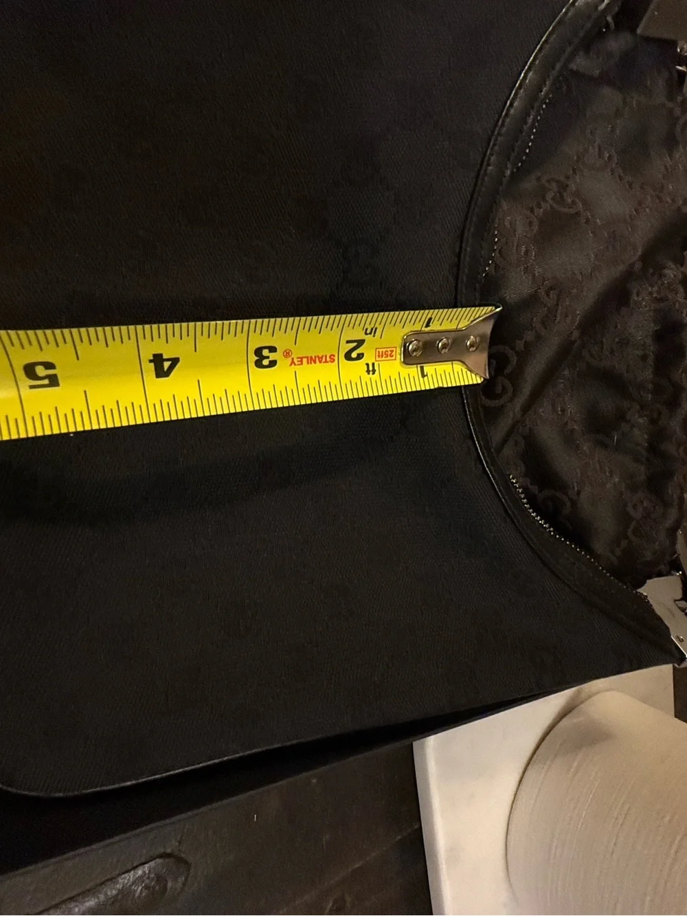 VINTAGE Gucci (Tom Ford Era) Black GG Canvas Hobo